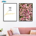 Скандинавский декор, холст, цветы, розы, настенный художественный постер и печать картин для гостиной, Современная цитата, Золотая декоративная картина