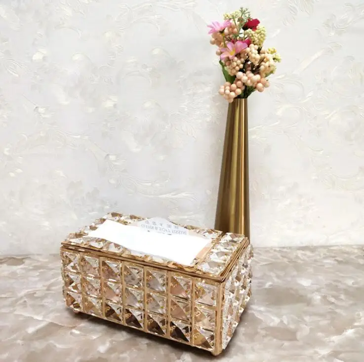 Металлическая Хрустальная коробка для салфеток Салфетка в европейском стиле