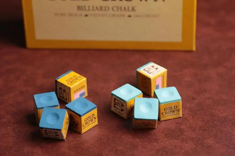 Золотая Корона 1 шт. масляный синий/сухой зеленый бильярдный мел