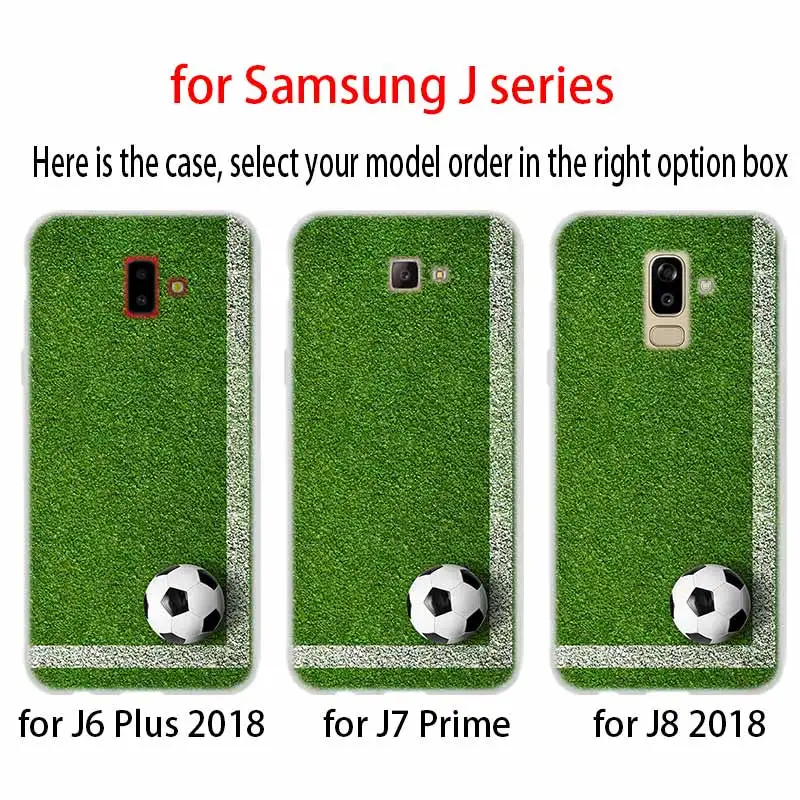 Чехол для футбольного мяча Fire Football чехол из ТПУ Samsung Galaxy J6 J8 J3 J5 J7 J4 J2 J1 Plus 2018 2016 2017 EU