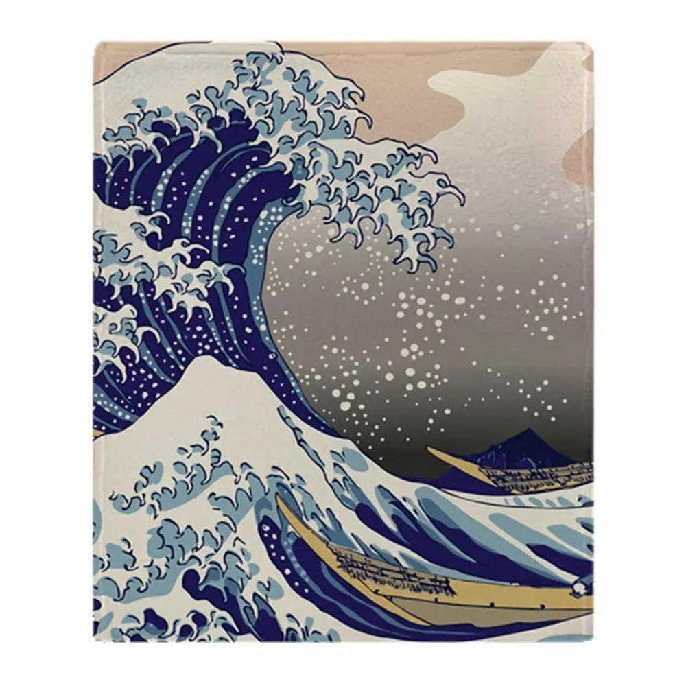 Hokusai The Great Wave Off Kanagawa мягкое Флисовое одеяло фланелевое для