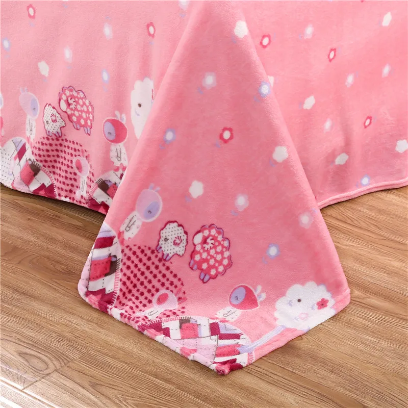 2018 Latest Modern Pink Little Girl Cartoon Pattern Comfortable Soft Blanket Aircraft / Sofa Bedding Multi-Purpose | Дом и сад