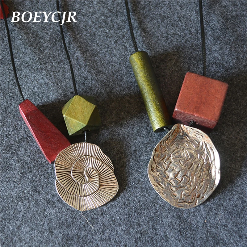 Винтажная цепочка BOEYCJR из сплава и искусственной веревки модные ювелирные