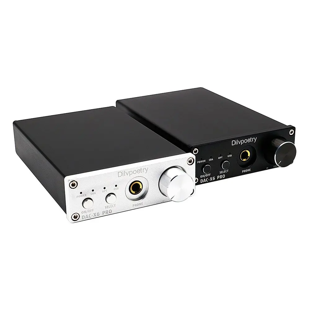 Dilvpoetry X6 Pro DAC декодер HiFi усилитель для наушников декодер 24 бит/192 кГц коаксиальный/оптический/USB стерео аудио декодер EU Plug