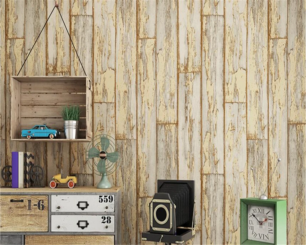 Настенная бумага ностальгические ПВХ обои антикварная доска бар индивидуальная