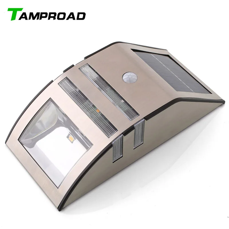 TAMPROAD светодиодный светильник на солнечных батареях, Беспроводной Яркий Солнечный ночник, датчик движения, уличный светильник для сада и Луны, настенный светильник для патио