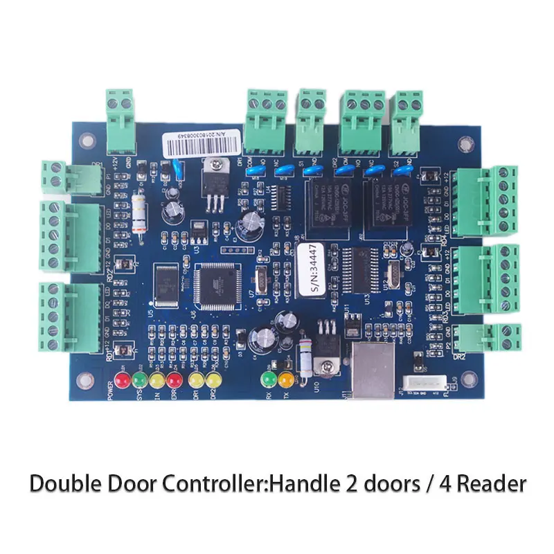 2 Door Controller 1 дверь 2 дверь 4 дверь входная дверь доступ к базе данных программного обеспечения базы данных плата контроля доступа защита от прерывания питания записи - Цвет: 2 Door Controller