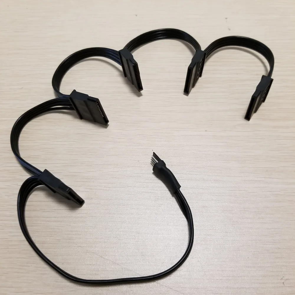 Компьютер 4Pin FDD Мужской до 5 Порты и разъёмы 15Pin SATA Женский адаптер конвертер