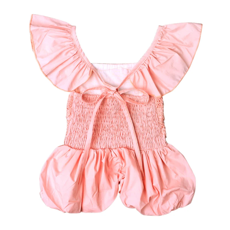 Детский комбинезон из хлопка с кружевом и оборками | Мать ребенок