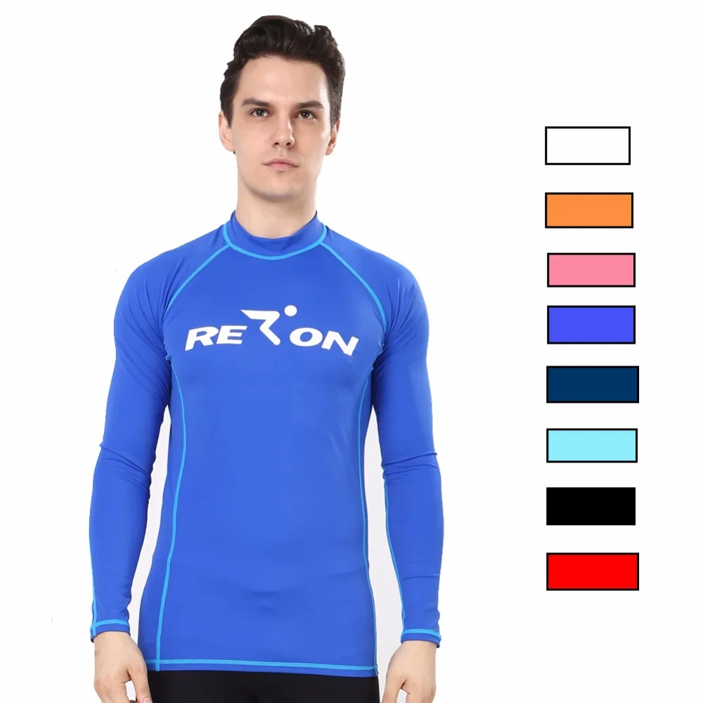 Realon женские и мужские рашгарды с длинным рукавом топ солнцезащитные рубашки UPF 50 +