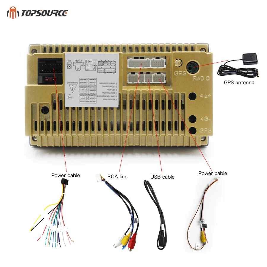 Автомобильный радиоприемник TOPSOURCE 7 дюймов Универсальный RDS 2 Din Android 1