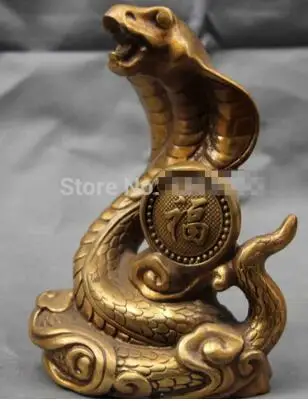 8 Китайская народная Медь Бронзовый фэн-шуй повезло зодиака змеи serpent Книги по