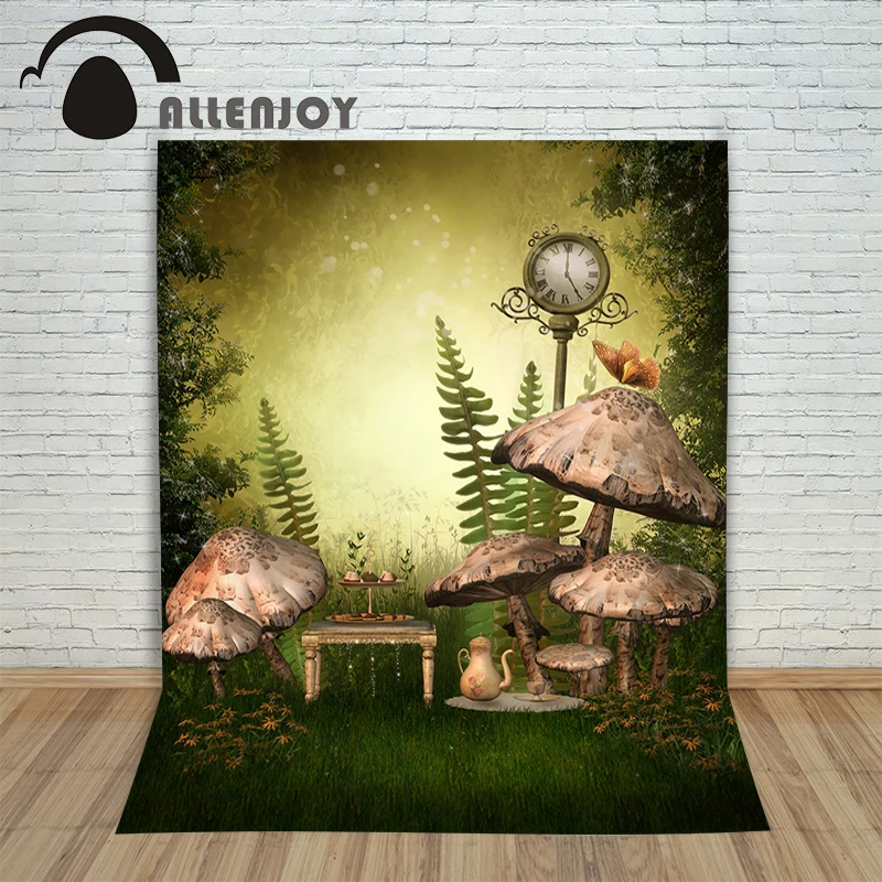 

Виниловый фон для фотостудии Allenjoy с изображением грибов, чайной вечеринки, сказочной страны, фотография, фотобумага