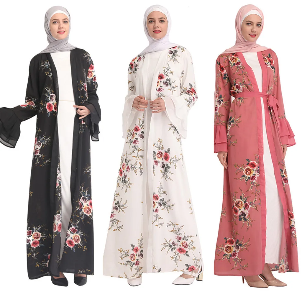 

hot sale muslim dress women 2019 Muslim Summer Hot Rrilling Lace Fashion Black Lace Embroidered Loose Robes Turkish Abaya dress