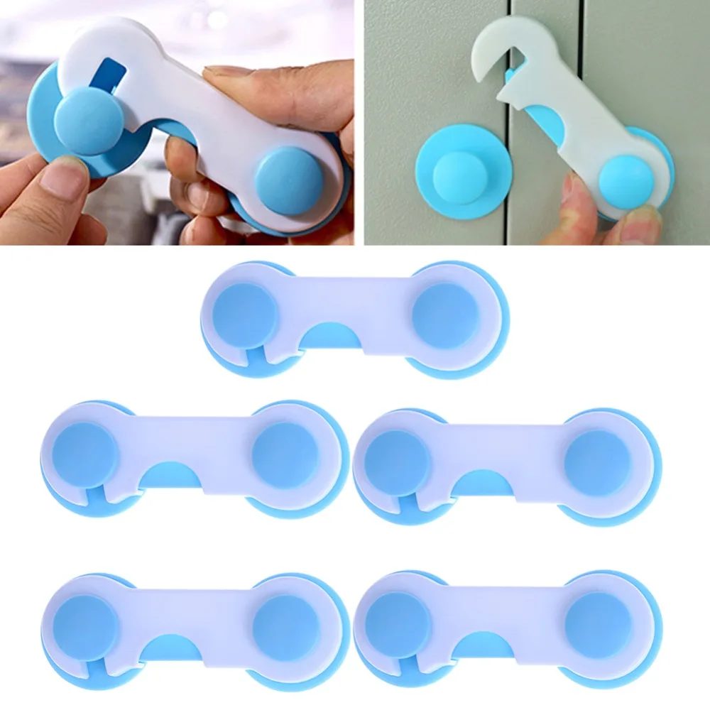 

5pcs/lot Baby Safety Locks Children Protection Door Drawer Cabinet Closet Protection Lock for Kids Security Fridge Toilet Lock