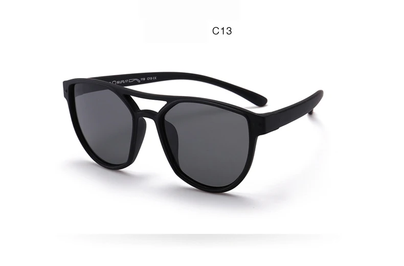 Для маленьких детей солнцезащитные очки Поляризованные Кошачий глаз ребенка безопасности покрытие очки Polaroid Солнцезащитные очки Мода TR90 Оттенки Óculos - Цвет линз: 13