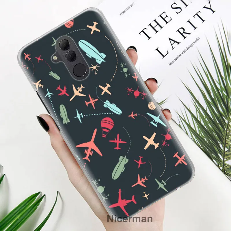 Чехол для телефона с мультяшным воздушным самолетом для huawei mate 20 Pro 10 20 Lite P Smart Plus P30 Pro P30 P20 Lite чехол Coq