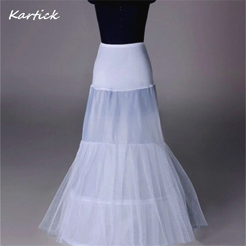 

Brand New Petticoats 2 Hoop 2 Layers Underskirt for Bride Formal Dress White Crinoline Small Fishtail Corset Wedding Accessories