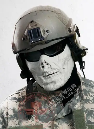 Tactical Mask 1 Страшная маска зомби на половину лица из смолы для Хэллоуина, маскарада, косплей, 4 цвета, тактическая защитная маска CS для улицы - Цвет: Tactical Mask 1