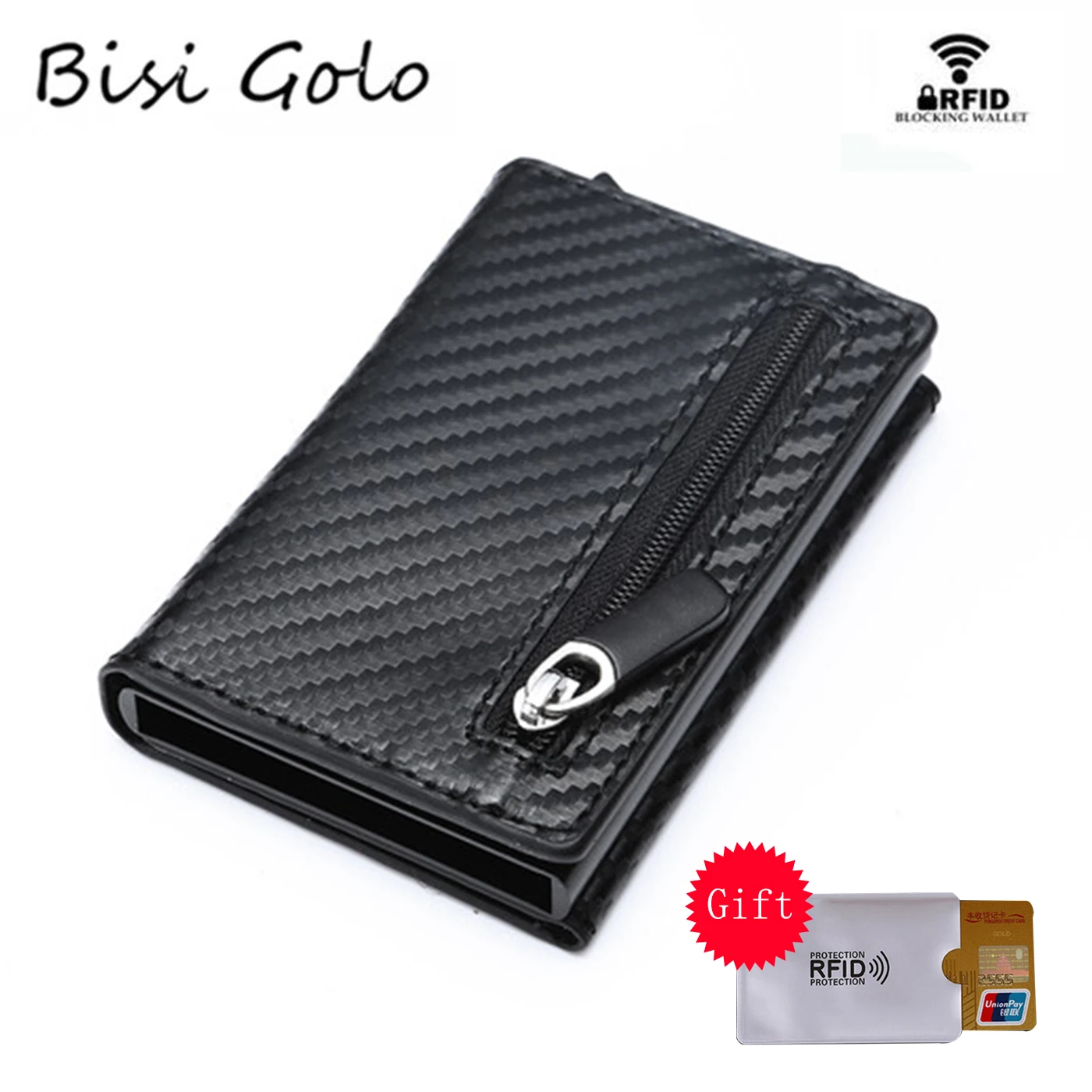 BISI GORO/Новый RFID Бумажник 2021 с защитой от краж Алюминий коробка ID держатель для