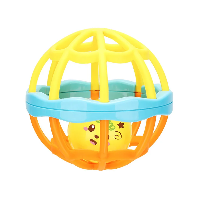 Baby Funny Soft Colorful Rattles Ball Toys Hand Bell Develop Toys Touch Bite Caught Hand Ball For Kids Infant Grasping Toy Gift
