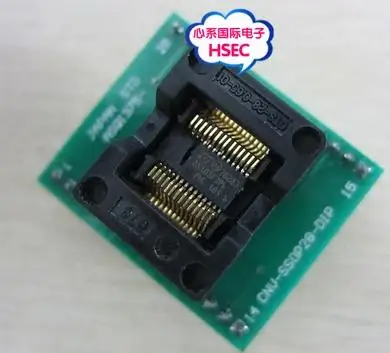 Оригинальное золотое покрытие SSOP8 TSSOP8 поворот DIP28 IC тестовое гнездо программатор