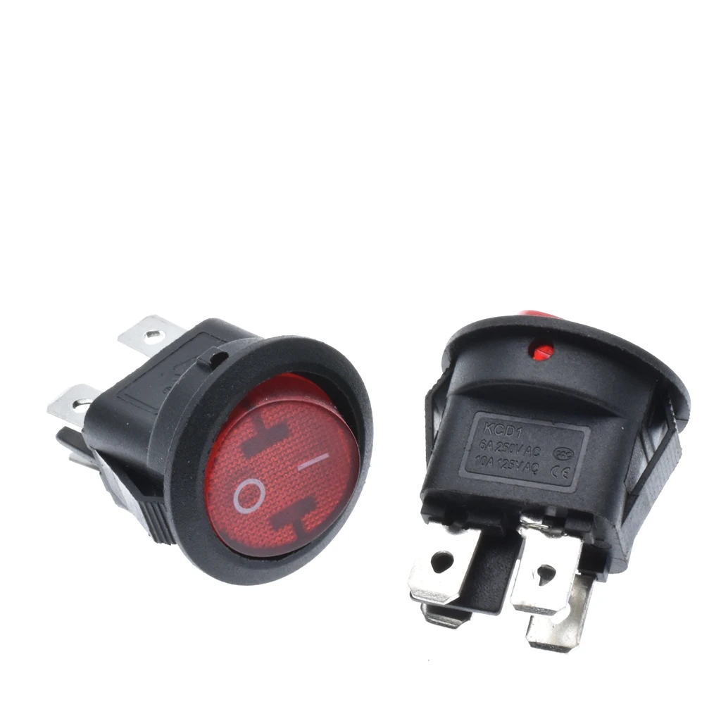 10 шт. 23 мм круглый черный 4 Pin 10A/125V 6A/250V AC 2 позиционный DPDT вкл. ВЫКЛ.|Выключатели| |