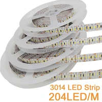 5m dc 12v 3014 led strip 3014 smd 204ledsm ip65 ip20 waterproof white warm white super bright flexible led stripe light