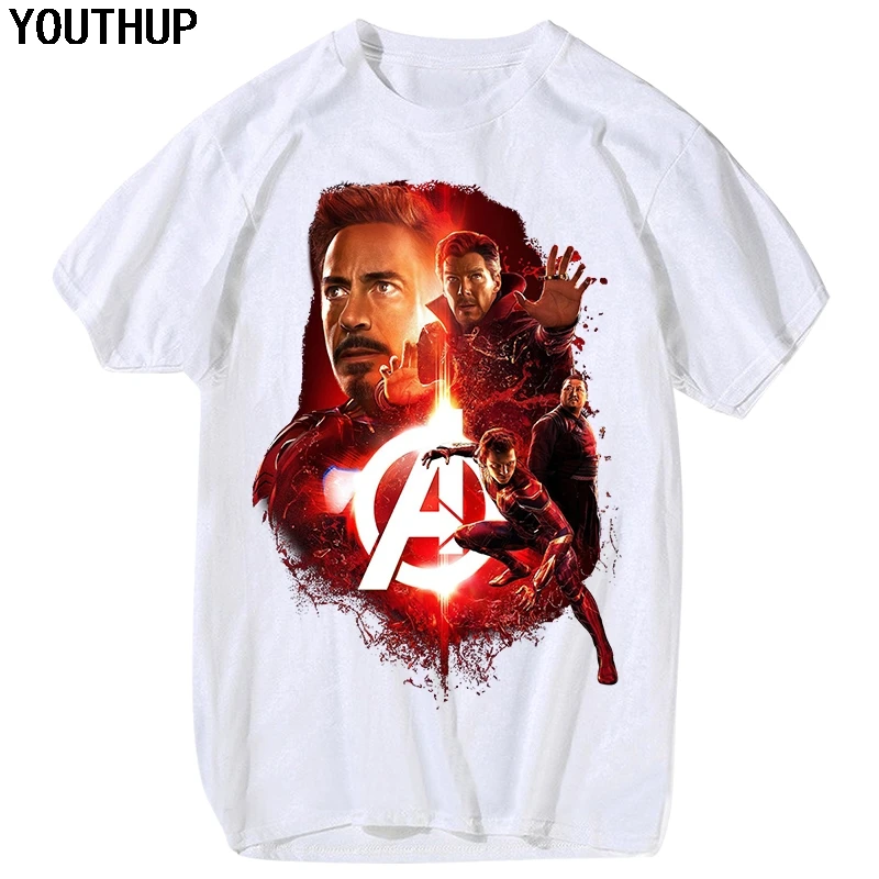 YOUTHUP 2020 3D футболки мужская забавная футболка с персонажем железный человек