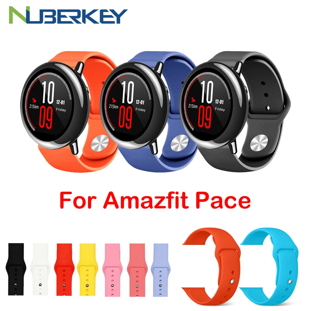 Мягкий силиконовый ремешок для часов, ремешок для Xiaomi Huami Amazfit Pace, умные часы 22 мм, сменный цветной браслет, ремешок на запястье