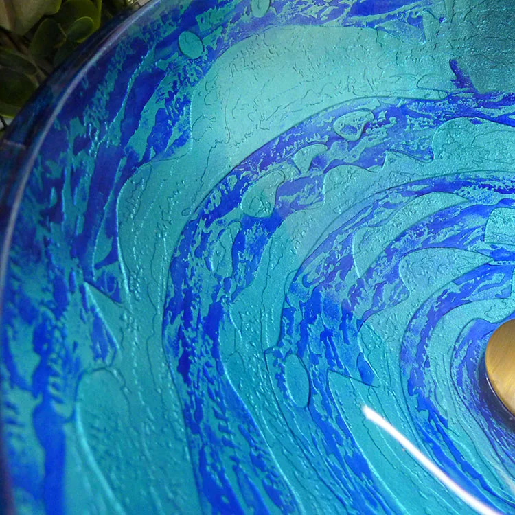 Круглая Прилавок из закаленного стекла для ванной комнаты HX007|sink sale|sink blacksink bathroom |