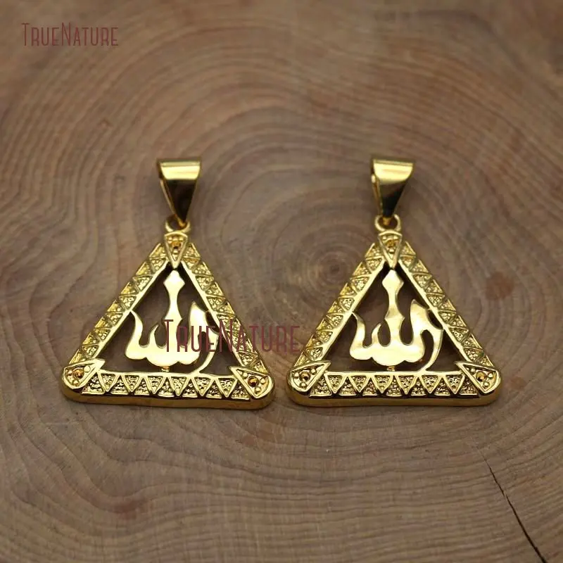 Винтажный дизайн Медный кулон мусульманская религия Йога золотой цвет отделка