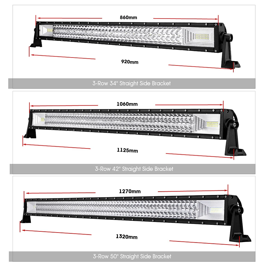 Oslamp Тройной Ряд 2" 34" 4" 50" прямой светодиодный бар Offroad светодиодный светильник баров комбо светодиодный рабочий светильник бар для автомобилей ATV грузовик 4X4 пикап