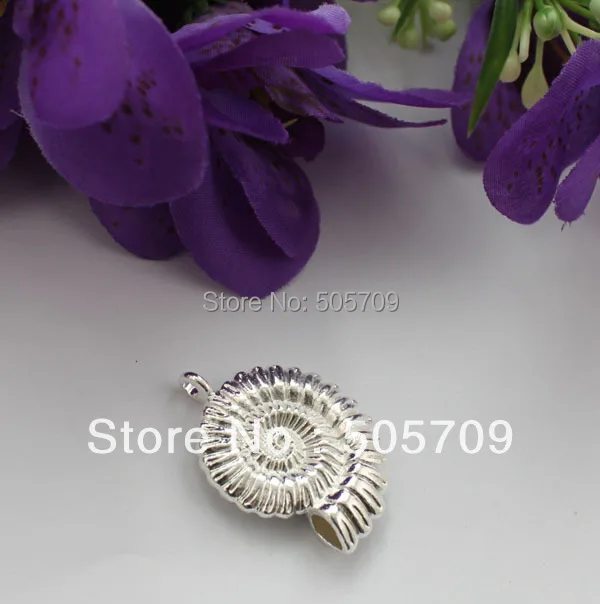 10 шт. подвески из стерлингового серебра в виде спиральной ракушки A11972SSP |