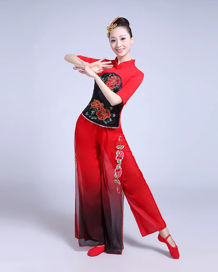 Древний китайский костюм Hanfu Yangge одежда для выступлений костюмы женщин униформа