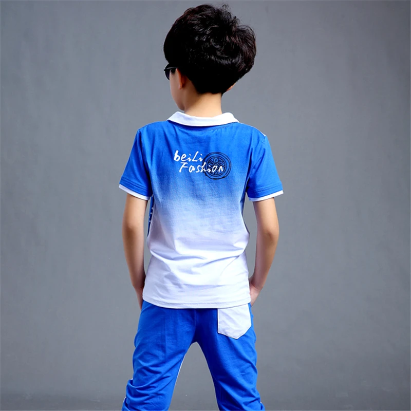 Летние хлопковые комплекты для мальчиков Новинка 2021 года Корейская версия