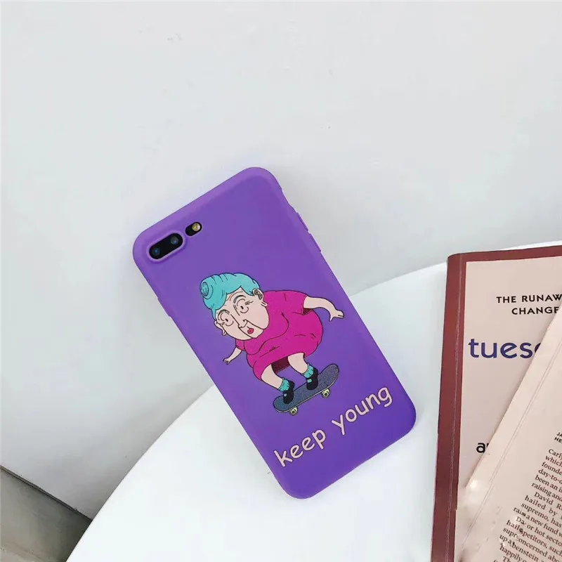 GYKZ Чехлы для скейтборда пожилых девушек чехол iPhone XS MAX XR X 7 8 6 6s Plus Мягкий телефона
