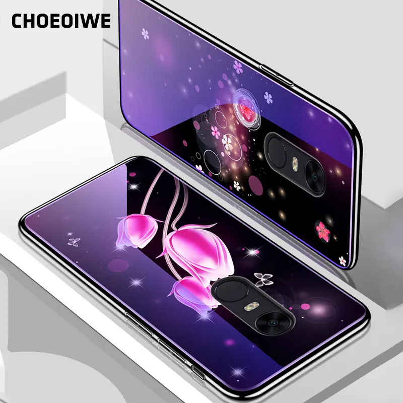 CHOEOIWE роскошный стеклянный чехол с узором для Xiaomi Redmi Note 4 глобальная версия 4X 3G32G