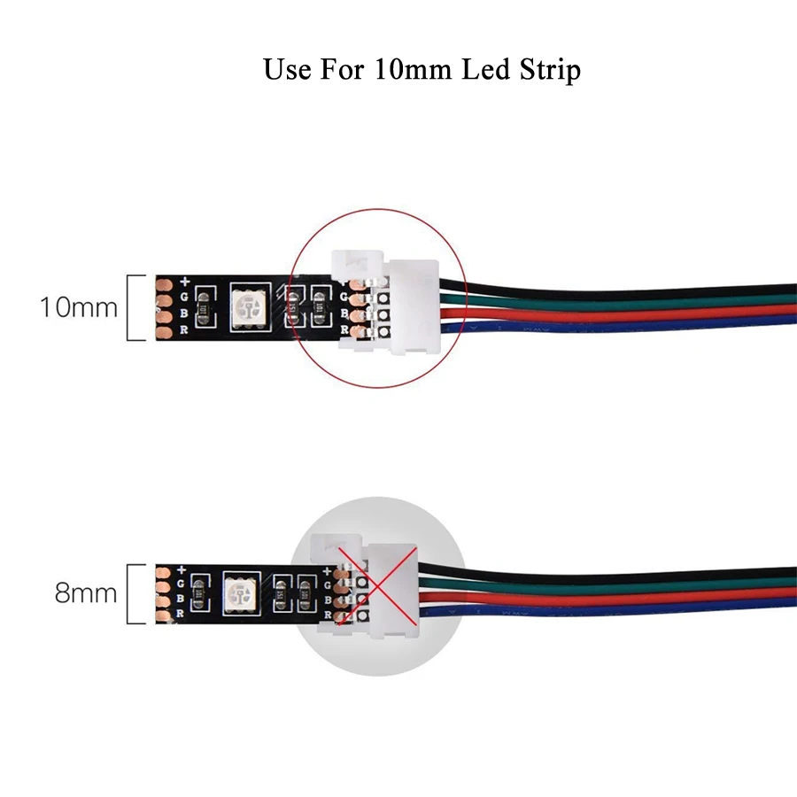 10 шт. 20 штук мм 4 Pin Светодиодные ленты разъем для 5050 RGB светильник SM Мужской
