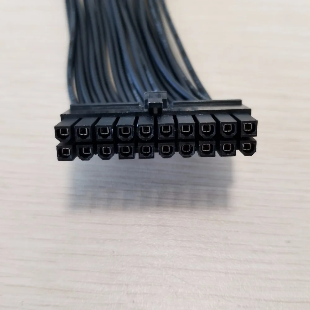 Блок питания ATX 24Pin к 20Pin гнездо мужчине адаптер конвертер 18AWG 10 см для ПК