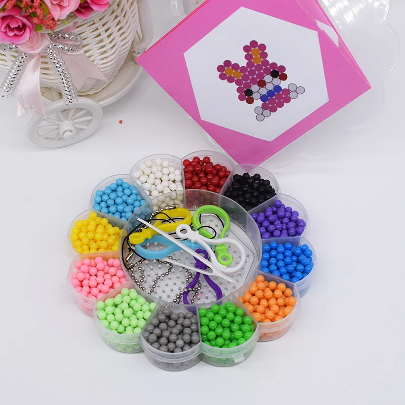 1850 шт. бусины игрушки для детей Perler Pegboard подарок для девочек Diy Набор водяных бусин предохранитель головоломки Beadbond Игрушка Дети Ручная головоломка