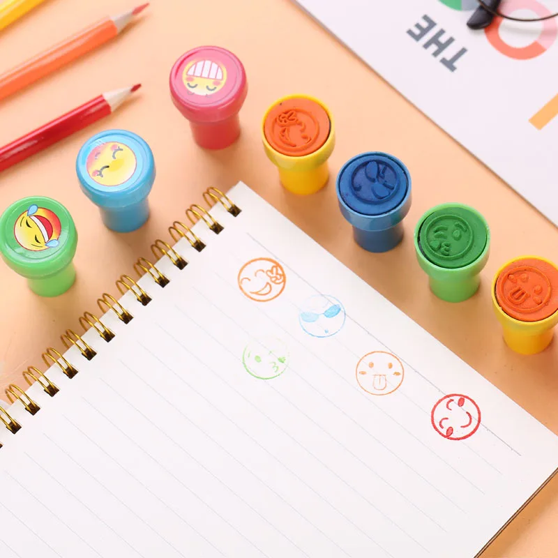 10 шт. Мультяшные животные насекомые Круглый штамп дети сделай сам альбом для