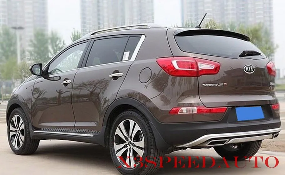 Высокое качество 2 шт. пластик Передний+ Задний бампер протектор для Kia Sportage 2010 2012 2013
