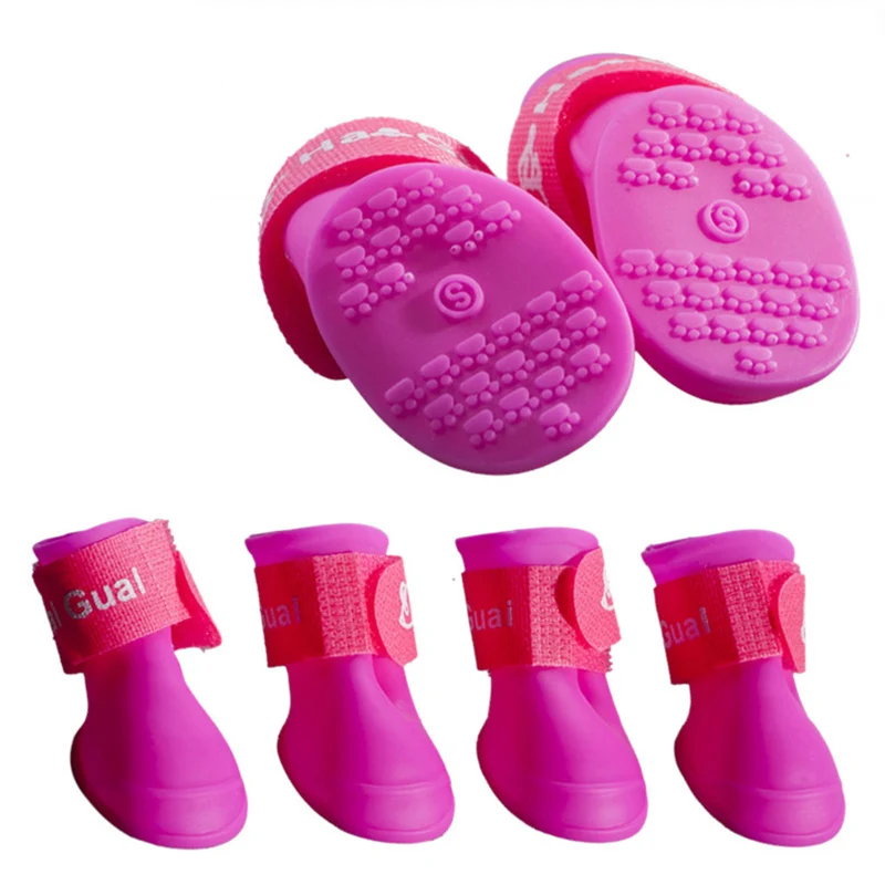 4 шт./лот летняя обувь для домашних животных водонепроницаемая дождя щенков