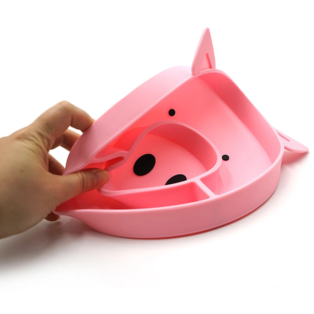 Qshare посуда еда для детей Кормление детская тарелка контейнер силикаприсоска