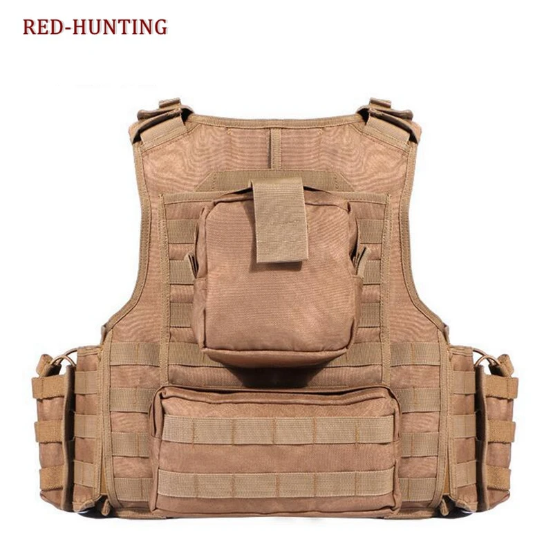 Тактический страйкбол боевой жилет с MOLLE Mag EDC мешки песок/койот/Тан/хаки