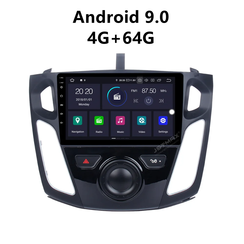 Автомобильный DVD плеер JSTMAX 9 дюймов Android 0 4 Гб + 64 ГБ ISP экран радио стерео GPS для Ford