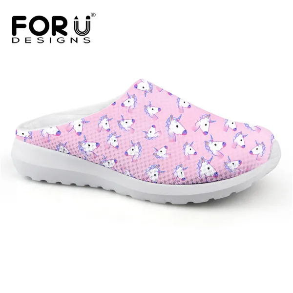 FORUDESIGNS/кошка джинсы с принтом женские босоножки светильник Вес без шнуровки для летнего пляжного отдыха водонепроницаемая обувь женские лоферы из дышащего материала - Цвет: CC1684CA