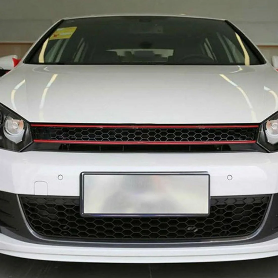 Наклейка на решетку автомобиля, украшенная для Volkswagen Golf 6 7, красные/синие/черные наклейки, светоотражающие наклейки, автозапчасти