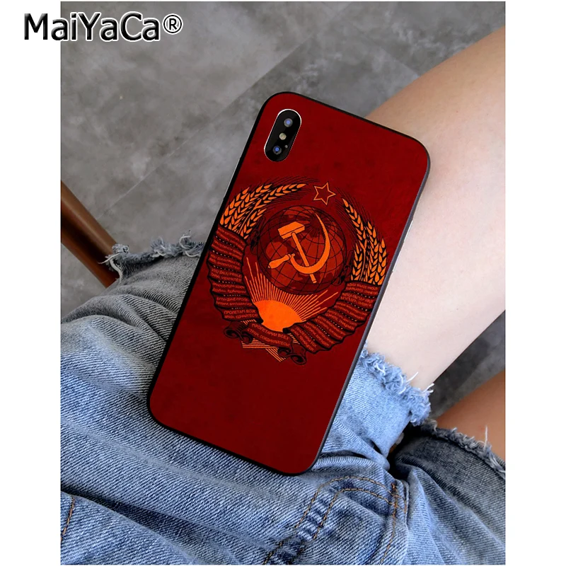 MaiYaCa СССР гранж в продаже окрашенный мягкий чехол для телефона для Apple iPhone 8 7 6 6S Plus X XS MAX 5 5S SE XR чехол